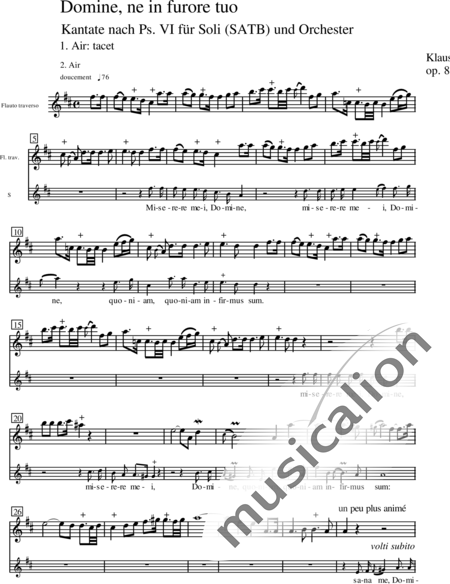 Miehling, Klaus: Domine, ne in furore tuo - Chor>SATB+BC+[Vl2+Vla+Vc]:102