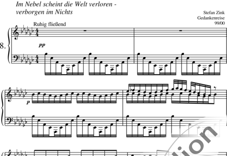 Zink, Stefan: Im Nebel scheint die Welt verloren Nr. 8 - Klavier:0