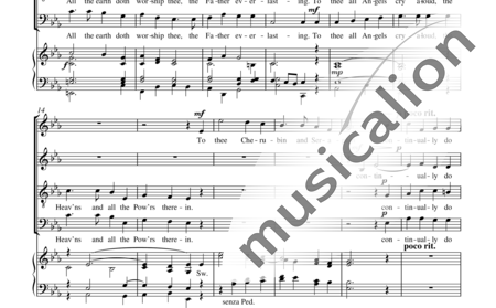 Wood, Charles: Te Deum in c-moll - Chor>SATB+Orgel:1