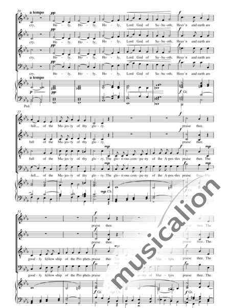 Wood, Charles: Te Deum in c-moll - Chor>SATB+Orgel:2