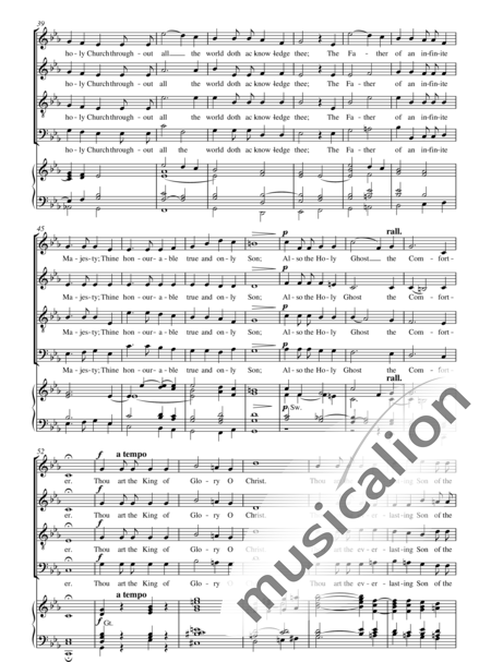 Wood, Charles: Te Deum in c-moll - Chor>SATB+Orgel:3