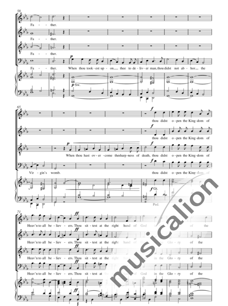 Wood, Charles: Te Deum in c-moll - Chor>SATB+Orgel:4