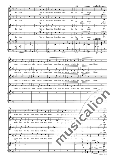 Wood, Charles: Te Deum in c-moll - Chor>SATB+Orgel:5