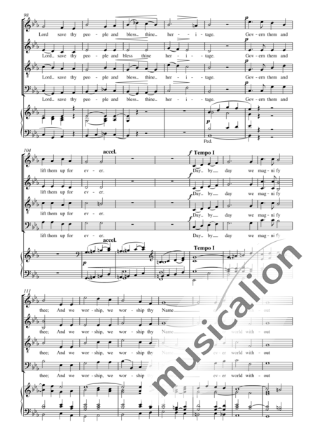 Wood, Charles: Te Deum in c-moll - Chor>SATB+Orgel:6