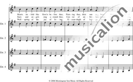 Beethoven, Ludwig van: Freude, schöner Götterfunken (Englischer Text, Bearb. Jason Palamara) - Solo>Alt+Blockflöte 3:1