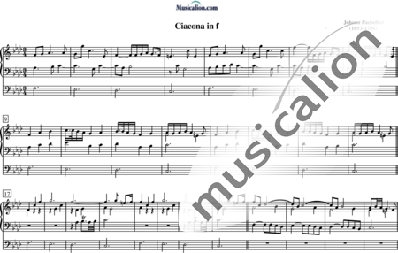 Pachelbel, Johann
: Ciacona in f - Órgano>cPed:0
