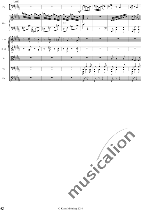 Miehling, Klaus: Konzertfantasie in h für Klavier und Orchester nach Fragmenten von Edvard Grieg - Klavier+[Fl3+Ob2+KlarA2+Fg2]+[Hn4+Pos3+Trp3]+Pk+[Vl2+Vla+Vc+Kb]:42