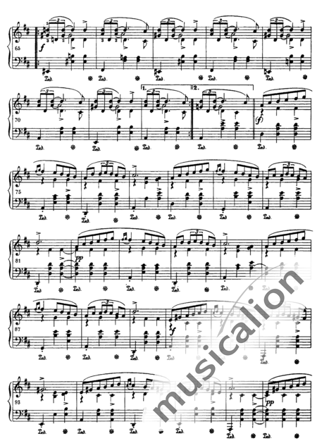 Chopin, Frederic: Mazurka D-Dur - Klavier:3