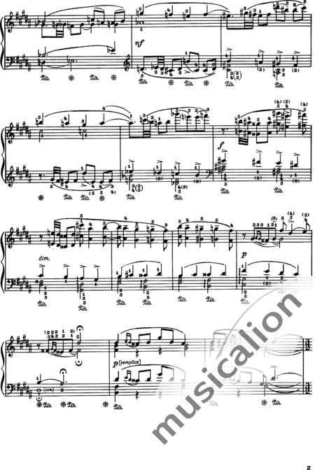 Tchaikovsky, Peter Iljitsch: Prelude and Fugue in G# minor - Piano:2