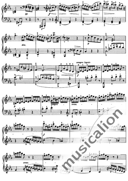 Haydn, (Franz) Joseph: Piano Sonata in C Minor, 3rd mvt Finale: Allegro - Piano:4