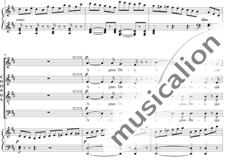 Gounod, Charles: Messe Solennelle de Sainte Cecile (Solemn Mass for St. Cecilia),  Agnus Dei - Choir>SATB+Organ:1