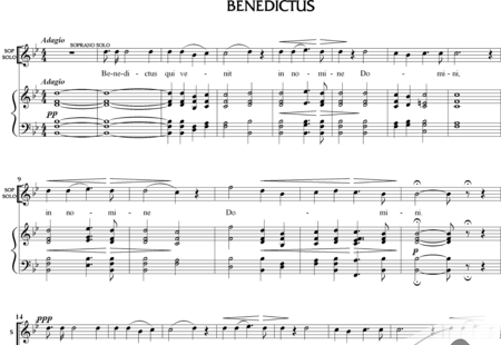 Gounod, Charles: Cäcilienmesse - 5. Benedictus - Chor>SATB+Orgel:0