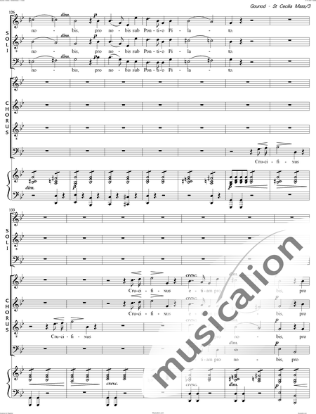 Gounod, Charles: Messe Solennelle de Sainte Cécile (Solemn Mass for St. Cecilia),  Credo - Choir>SATB+Organ:8