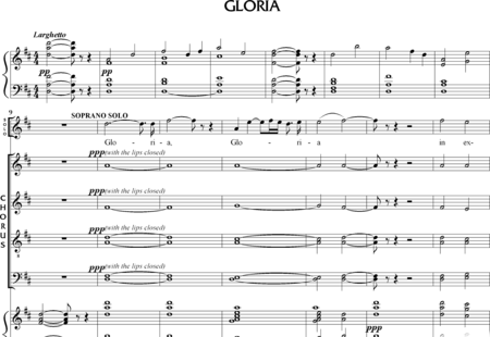 Gounod, Charles: Messe Solennelle de Sainte Cécile (Solemn Mass for St. Cecilia), Gloria - Solo>sop+Choir>SSAATTBB+Organ:0