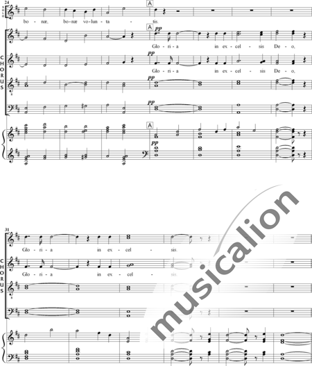 Gounod, Charles: Messe Solennelle de Sainte Cécile (Solemn Mass for St. Cecilia), Gloria - Solo>sop+Choir>SSAATTBB+Organ:2