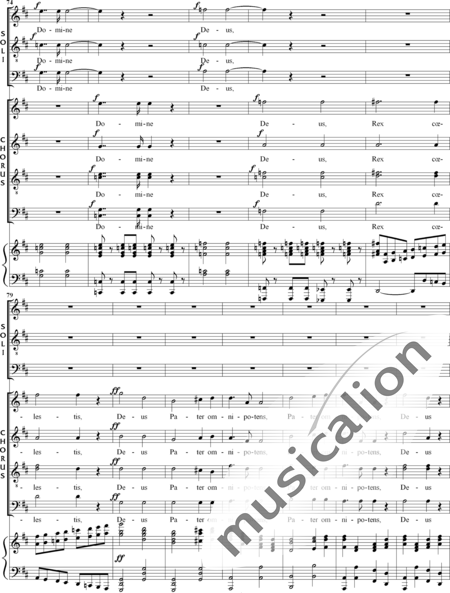 Gounod, Charles: Messe Solennelle de Sainte Cécile (Solemn Mass for St. Cecilia), Gloria - Solo>sop+Choir>SSAATTBB+Organ:6