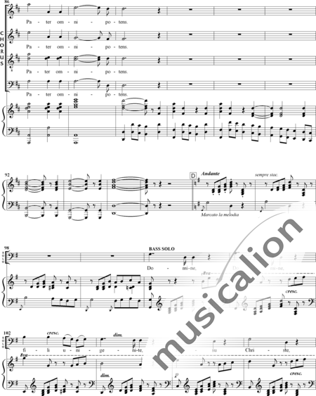 Gounod, Charles: Messe Solennelle de Sainte Cécile (Solemn Mass for St. Cecilia), Gloria - Solo>sop+Choir>SSAATTBB+Organ:7