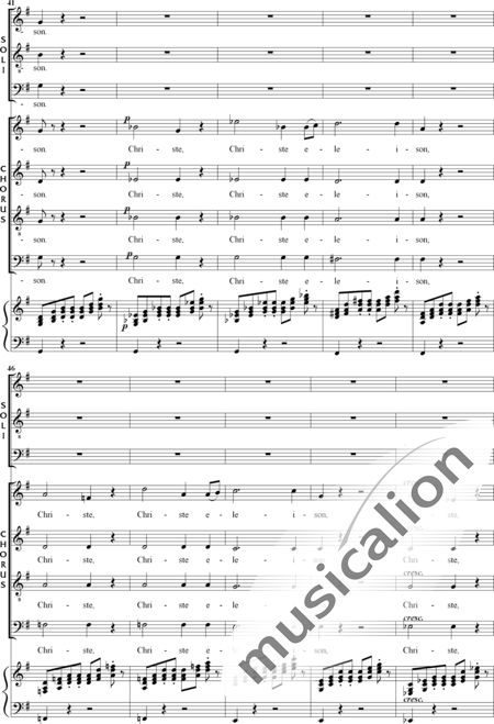Gounod, Charles: Messe Solennelle de Sainte Cécile (Solemn Mass for St. Cecilia), Kyrie - Solo>sop/ten/bass+Choir>SATB+Organ:4
