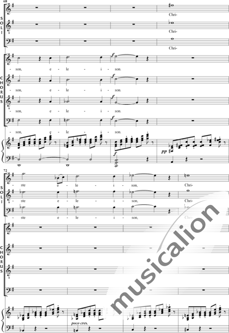 Gounod, Charles: Messe Solennelle de Sainte Cécile (Solemn Mass for St. Cecilia), Kyrie - Solo>sop/ten/bass+Choir>SATB+Organ:7