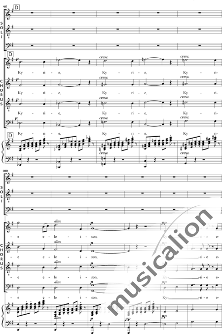 Gounod, Charles: Messe Solennelle de Sainte Cécile (Solemn Mass for St. Cecilia), Kyrie - Solo>sop/ten/bass+Choir>SATB+Organ:10