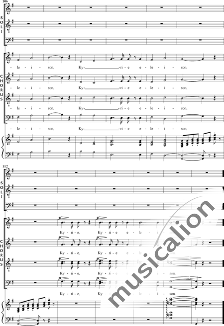 Gounod, Charles: Messe Solennelle de Sainte Cécile (Solemn Mass for St. Cecilia), Kyrie - Solo>sop/ten/bass+Choir>SATB+Organ:11