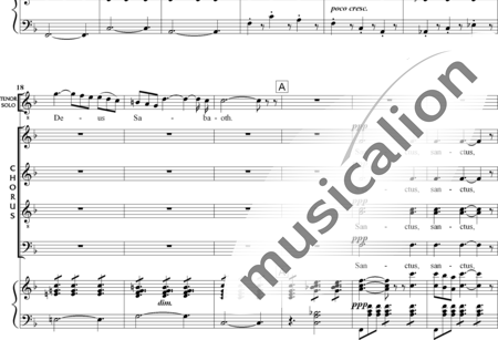 Gounod, Charles: Messe Solennelle de Sainte Cécile (Solemn Mass for St. Cecilia), Sanctus - Solo>ten+Choir>SATB+Organ:1