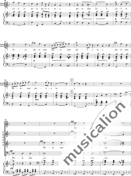 Gounod, Charles: Messe Solennelle de Sainte Cécile (Solemn Mass for St. Cecilia), Sanctus - Solo>ten+Choir>SATB+Organ:3