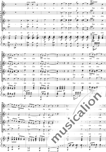 Gounod, Charles: Messe Solennelle de Sainte Cécile (Solemn Mass for St. Cecilia), Sanctus - Solo>ten+Choir>SATB+Organ:5