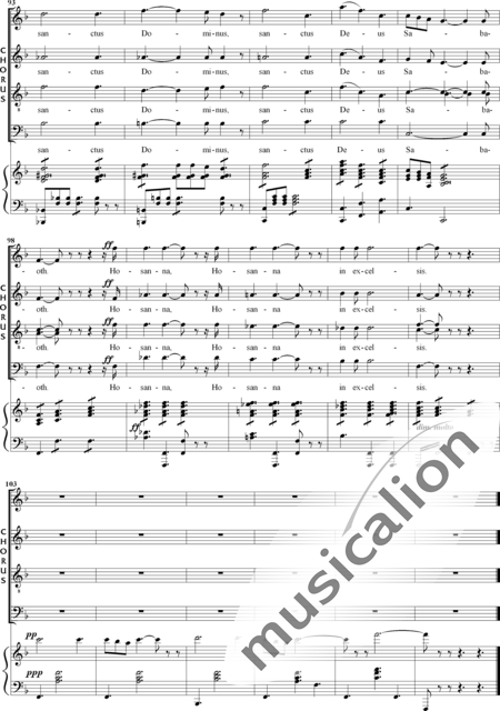 Gounod, Charles: Messe Solennelle de Sainte Cécile (Solemn Mass for St. Cecilia), Sanctus - Solo>ten+Choir>SATB+Organ:6