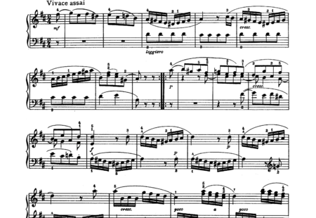 Haydn, (Franz) Joseph: Piano Sonata in D Major, 2nd mvt Vivace assai - Piano:0