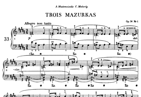 Chopin, Frederic: Mazurka H-Dur - Klavier:0
