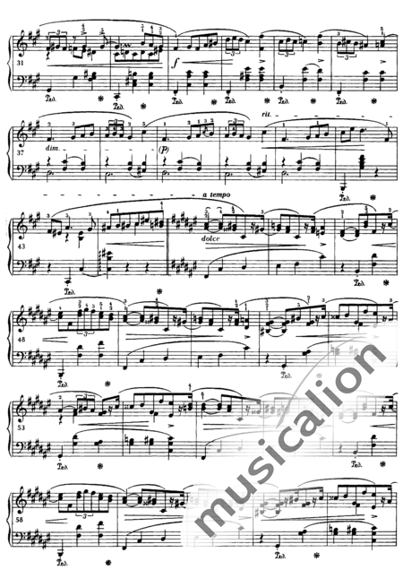 Chopin, Frederic: Mazurka in F# Minor - Piano:2
