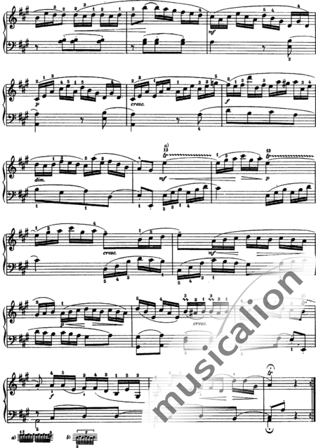 Haydn, (Franz) Joseph: Klaviersonate A-Dur 1. Andante - Klavier:3