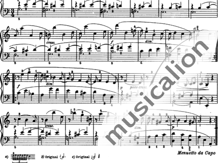 Haydn, (Franz) Joseph: Klaviersonate A-Dur 2. Menuetto - Klavier:1