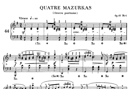 Chopin, Frederic: Mazurka G-Dur - Klavier:0