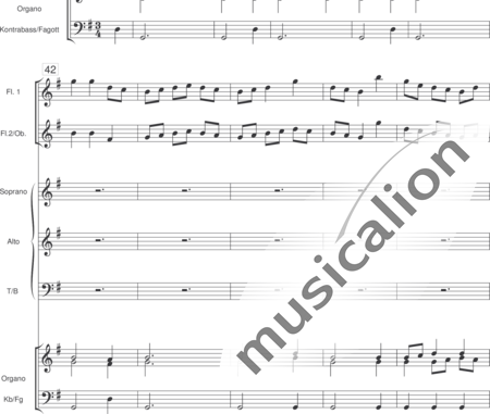 Wasmuth, Jan-Jürgen: Der Tag, Mein Gott, ist nun vergangen - Choir>SAB+[Fl+Ob]+[Org+Cnt]:1