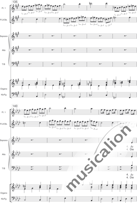 Wasmuth, Jan-Jürgen: Der Tag, Mein Gott, ist nun vergangen - Choir>SAB+[Fl+Ob]+[Org+Cnt]:12