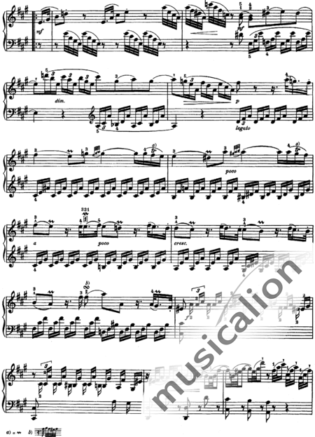 Haydn, (Franz) Joseph: Klaviersonate A-Dur 1. Allegro moderato - Klavier:3