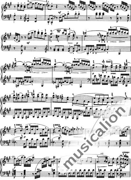 Haydn, (Franz) Joseph: Klaviersonate A-Dur 1. Allegro moderato - Klavier:5