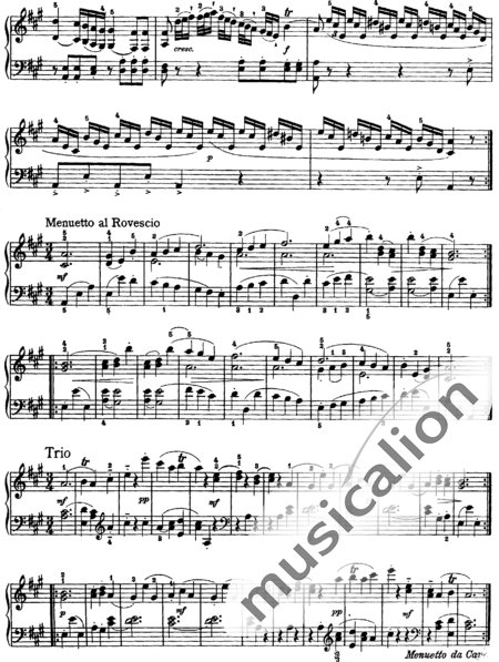 Haydn, (Franz) Joseph: Klaviersonate A-Dur 1. Allegro moderato - Klavier:6