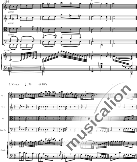 Miehling, Klaus: Concerto in C Major for harpsichord and (baroque) string orchestra - Violin 2+Piano+[Vla+Vlc+Db]:32