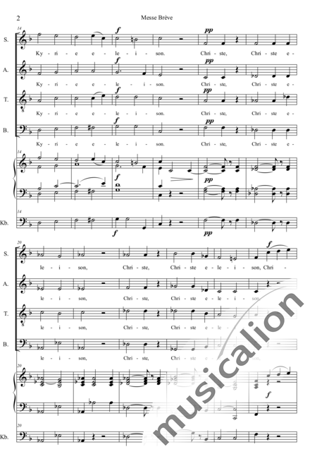 Dubois, Théodore: Messe brève (in F dur) - Chor>SATB+Orgel+Kb:2
