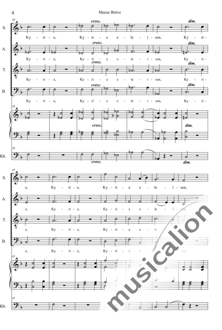 Dubois, Théodore: Messe brève (in F dur) - Chor>SATB+Orgel+Kb:4