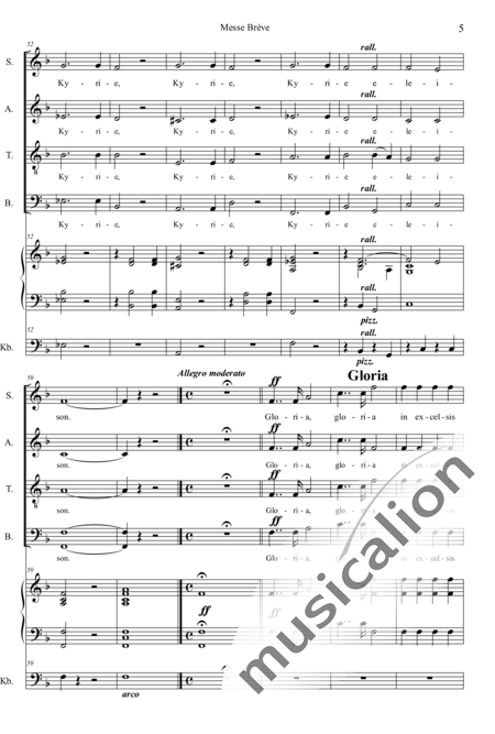 Dubois, Théodore: Messe brève (in F dur) - Chor>SATB+Orgel+Kb:5