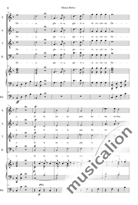 Dubois, Théodore: Messe brève (in F dur) - Chor>SATB+Orgel+Kb:6