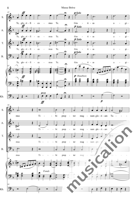 Dubois, Théodore: Messe brève (in F dur) - Chor>SATB+Orgel+Kb:8
