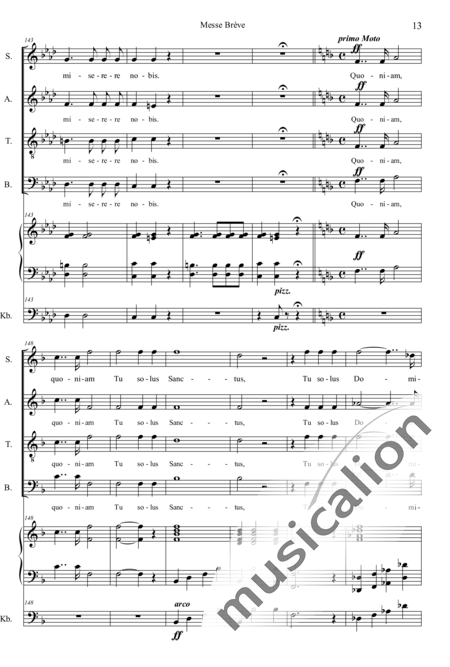 Dubois, Théodore: Messe brève (in F dur) - Chor>SATB+Orgel+Kb:13