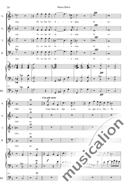 Dubois, Théodore: Messe brève (in F dur) - Chor>SATB+Orgel+Kb:14