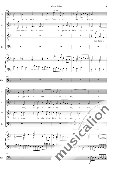 Dubois, Théodore: Messe brève (in F dur) - Chor>SATB+Orgel+Kb:15