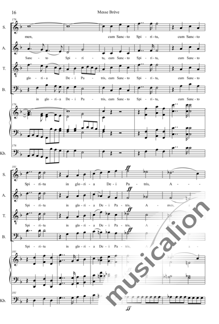 Dubois, Théodore: Messe brève (in F dur) - Chor>SATB+Orgel+Kb:16